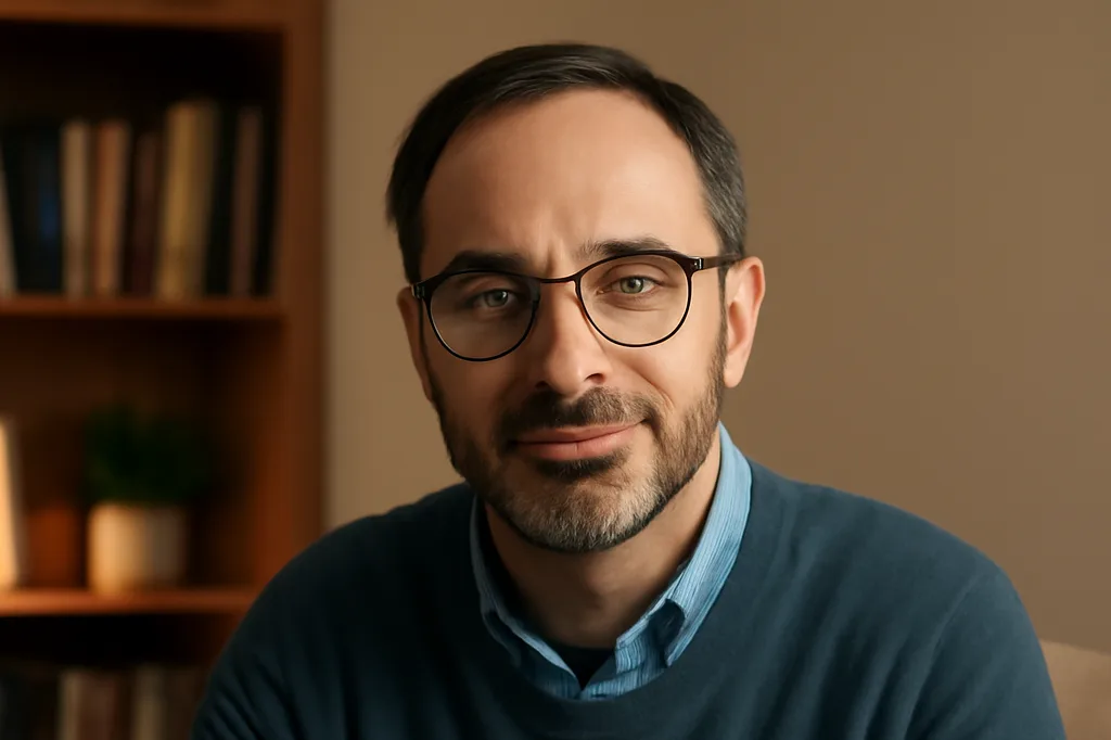 Psychologue clinicien en consultation dans un bureau chaleureux