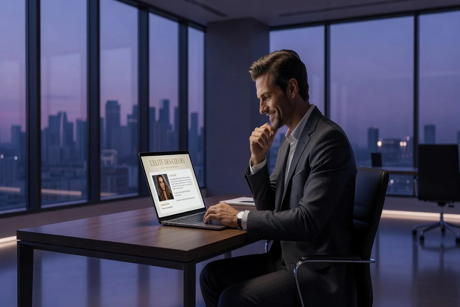 Homme consultant Parship France sur laptop — avis et test 2026