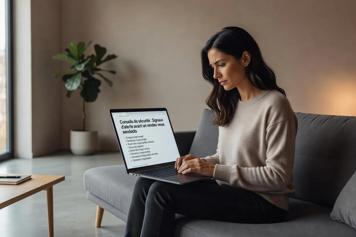 Personne consultant son smartphone après un rendez-vous, envoi d’un message de contrôle à un proche