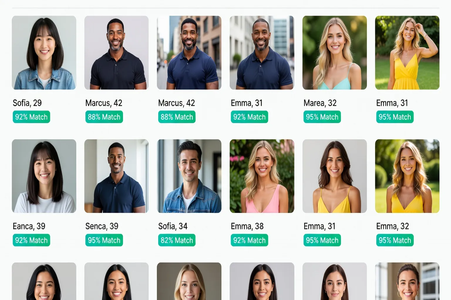 Profils suggeres sur eDarling